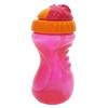 320ml Toddler Sippy Cups Portable Easy Grip Removable No-Spill Baby Kids Learning Drinking Bottle Training Cup with Silicone Straw Pink