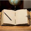 Handmade Leather Journal: Tree of Life Grimoire with Antique Lock