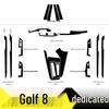 Compatible with 2021 VW Golf 8th Gen Interior Mod: Carbon Fiber Center Console & Door Protection Stickers