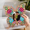 Wooden DIY Butterfly 5D Diamond Art Painting Kits with Stand Photo Frame Diamond Craft Picture Frame for Adults Gift Home Decor