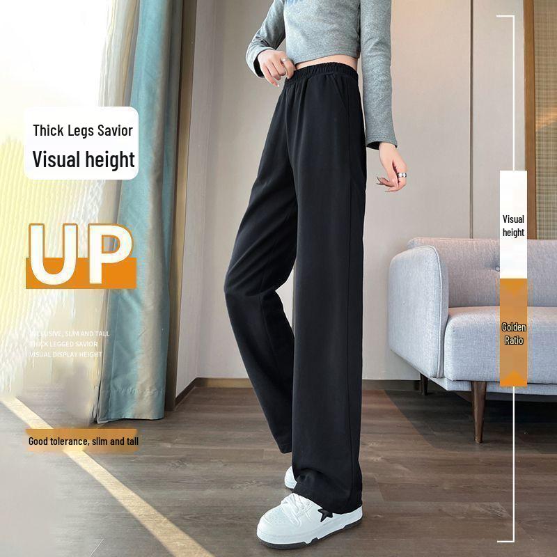 

Women s Pure Cotton Petite Sports Pants - 2026 Slimming Spring/Autumn Style, Loose Casual Straight/ Wide Leg Design S (70-85 lbs)