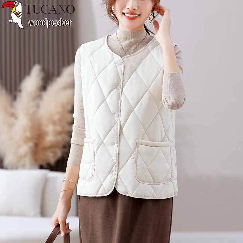 Specht Damen Leichte Slim-Fit Rundhals Gepolsterte Weste