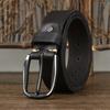 New Vintage Pure Cowhide Leather Belt, Men's Leather Fashion Trend, Needle Buckle Jeans Belt