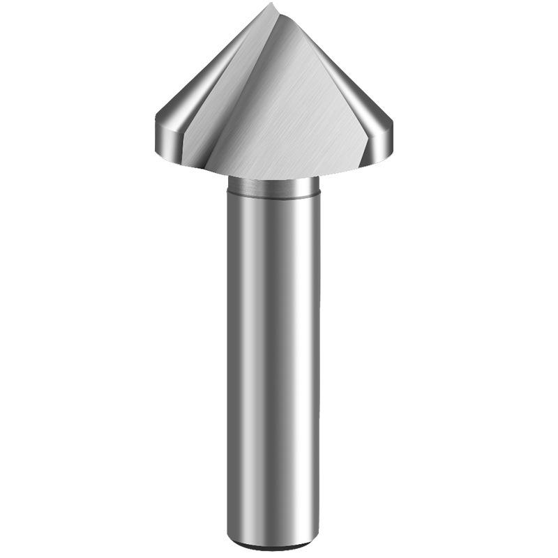M35 Cobalt Countersink, Straight Shank, Single-Edge, 3-Flute, 90° Deburring Tool