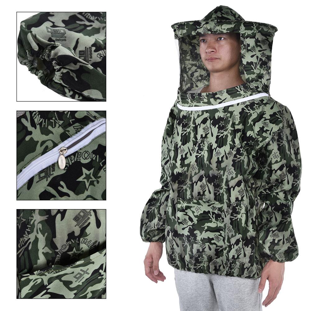 Professional Breathable Beekeeping Protective Upper Garment Coat Jacket Suit with Hat
