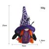 1 Pcs Cute Faceless Gnome Mini Figurines Halloween Tabletop Decor With Spider Bat Pattern Indoor Home Party Holiday Ornament