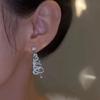 New Full Inlaid Colorful Zircon Christmas Tree Tassel Earrings Women's Fashion Personality Earrings Party Jewelry Christmas Gift