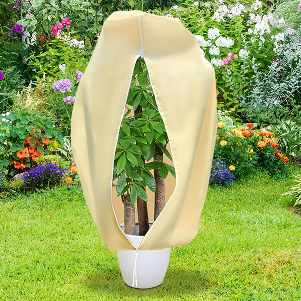 Frost Cold Protection Plant Protection Bag with Zip Drawstring Thick Plant Protection Winter Bag Pot Plant Bag for Olive Tree