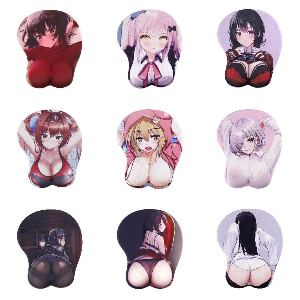 Miękka i ergonomiczna dwuwymiarowa podkładka pod mysz z anime z klatką piersiową 3D dla wygody