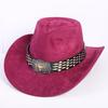Beliebter europäischer und amerikanischer klassischer Wildleder Western Cowboyhut für Herren und Damen Mode LO Stil Herzförmiger Cowboyhut