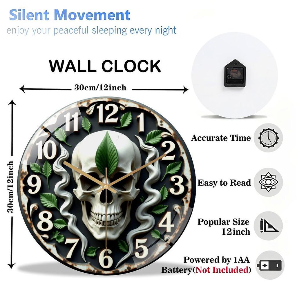 30x30cm Glass Wall Clock for a Jeweler with Custom Ring and Gemstone