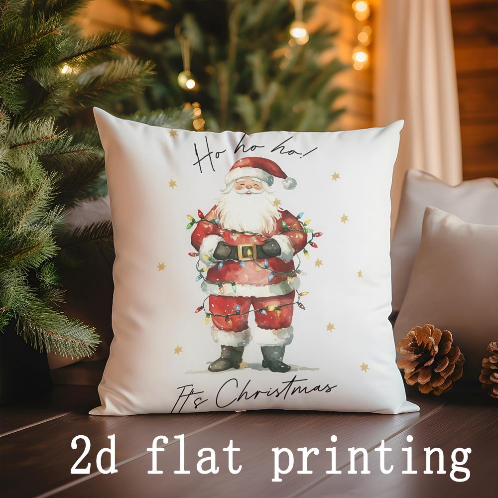 Home Decor Christmas-themed Funny & Festive Pillow Covers Pattern Cushion Cover Suitable for Sofa Bedroom Car Pillow Cover