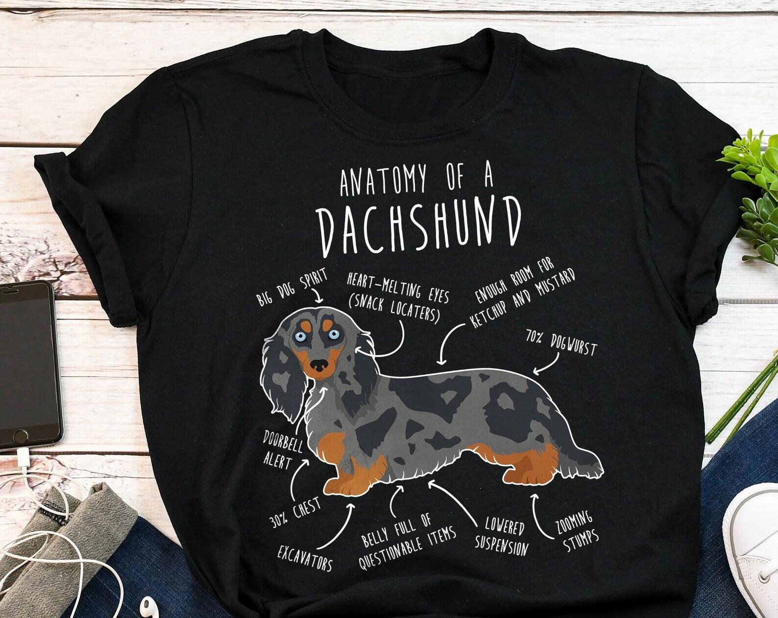 Dapple Longhaired Dachshund Shirt, , , Funny Blue Merle Weiner Dog Lover Gift, Cute Sausage Dog T-shirt, Doxie Tshirt, Pet, Mom, Dad 160