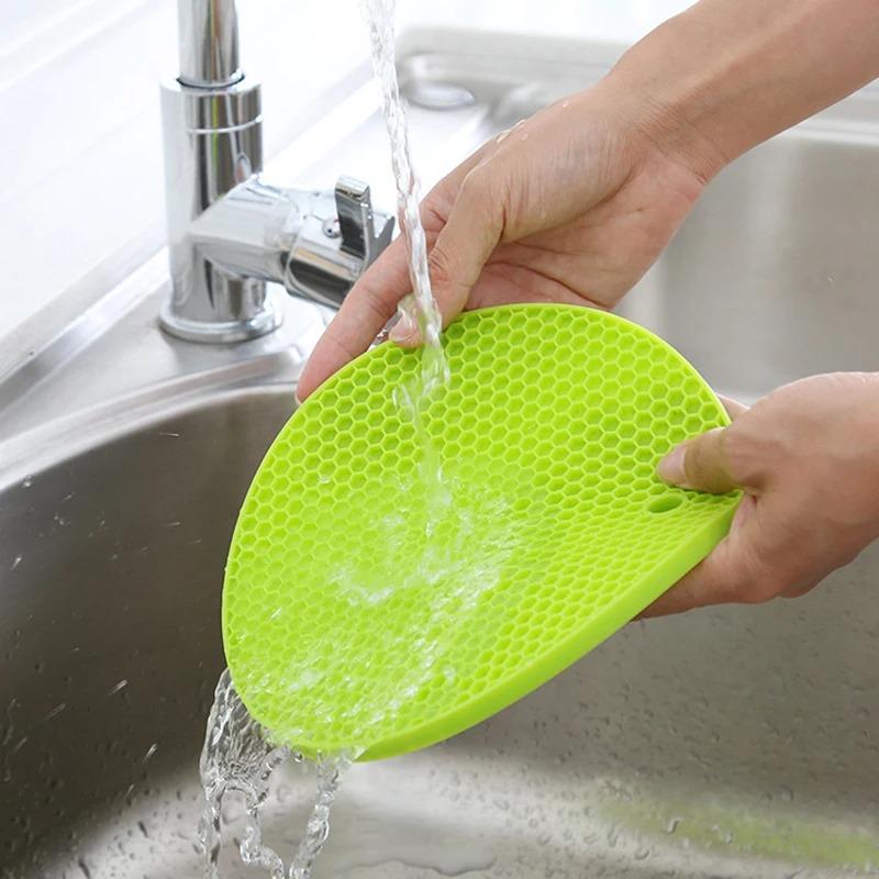 17.5cm Round Heat Resistant Silice Mat Drink Cup Coasters N-slip Pot Holder Table Placemat Kitchen Accessories Onderzetters