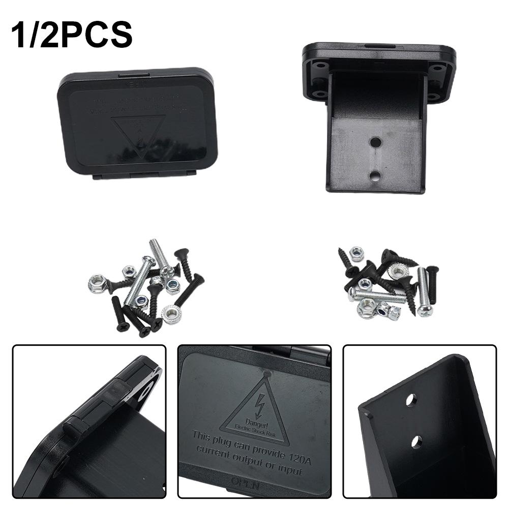 120A FOR Anderson Plug Flush Mount Bracket Panel Bracket With Cover For Caravan 2 Stitches Automobile Ships Parts Accessories