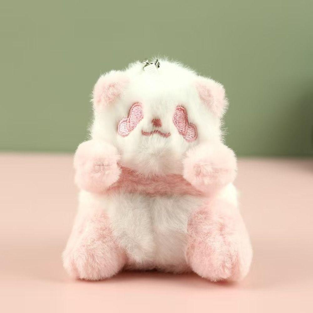 Stuffed Animals Small Panda Plush Doll Sitting Happy Panda Keyrings  Gift for Girls