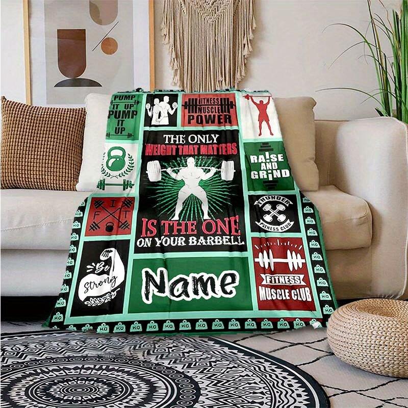 Fitness Customize Your Name Blanket Warm Comfortable And Soft Blankets Are Suitable For Home Lunch Break Blanket Office Sofa Sofa Gift To Relatives