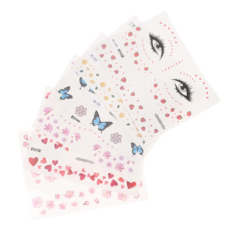 Autocolant cu tatuaj cu aripi de fluture cu zână Ochi impermeabili Machiaj de artă corporală pentru mâini