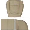 Priprilod Tan Perforated Leather Driver Side Bottom Replacement Seat Cover Compatible with Ford F250 F350 F450 F550 Lariat 2011 2012 2013 2014 2015
