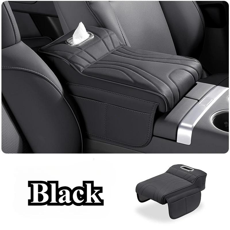 Leather Car Armrest Box Cover for Jaecoo J7 JETOUR T2 Haval H9 2024 2025 with Storage Bag Height Increase Pad Protective Accesso