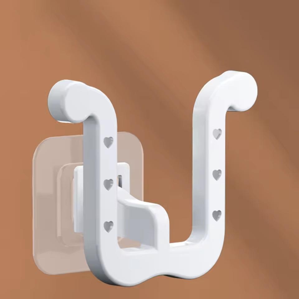 Suport papuci în formă de U Montat pe perete Perforat Raft de depozitare cu drenaj pentru toaletă Baie Depozitare pe perete Suport sandale Baie