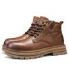 Outdoor Casual Leather Platform Couple Wear-Resistant Martin Boots