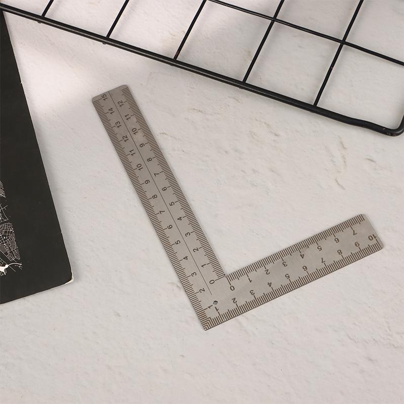 Mini Escuadra T/L Herramienta de Diseño de Medición Acero Inoxidable Escuadra de Ángulo Recto Regla Giratoria de 90 Grados Calibre de Precisión para Construcción y Enmarcado