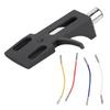 Universal Music Player Gramophone Black Mounting Bracket Replacement with 4pcs   Wires