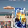 1pc Refreshing Beer Splash - Cheers To Summer Vibes 2D Printed Microfiber Beach Towel, Quick Dry Super Absorbent. Great for