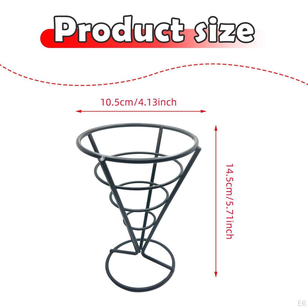 French Fries Stand Chicken and Holder Iron Art Snack Basket Fry for Kitchen