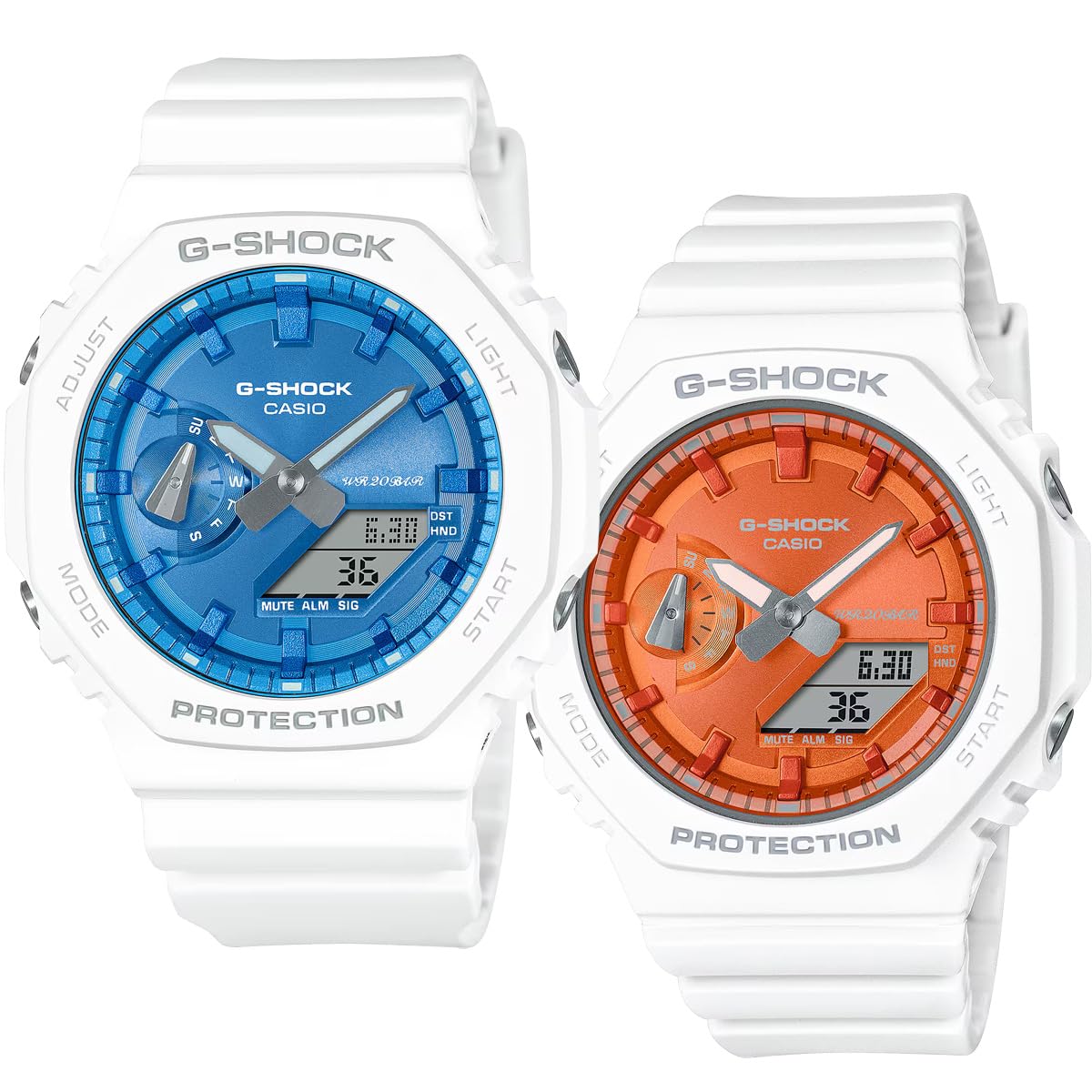 

CASIO PRECIOUS HEART SELECTION Пара часов Casio G-SHOCK 2 шт. Набор пара Octagon Аналоговые цифровые белые синие оранжевые [Товар]