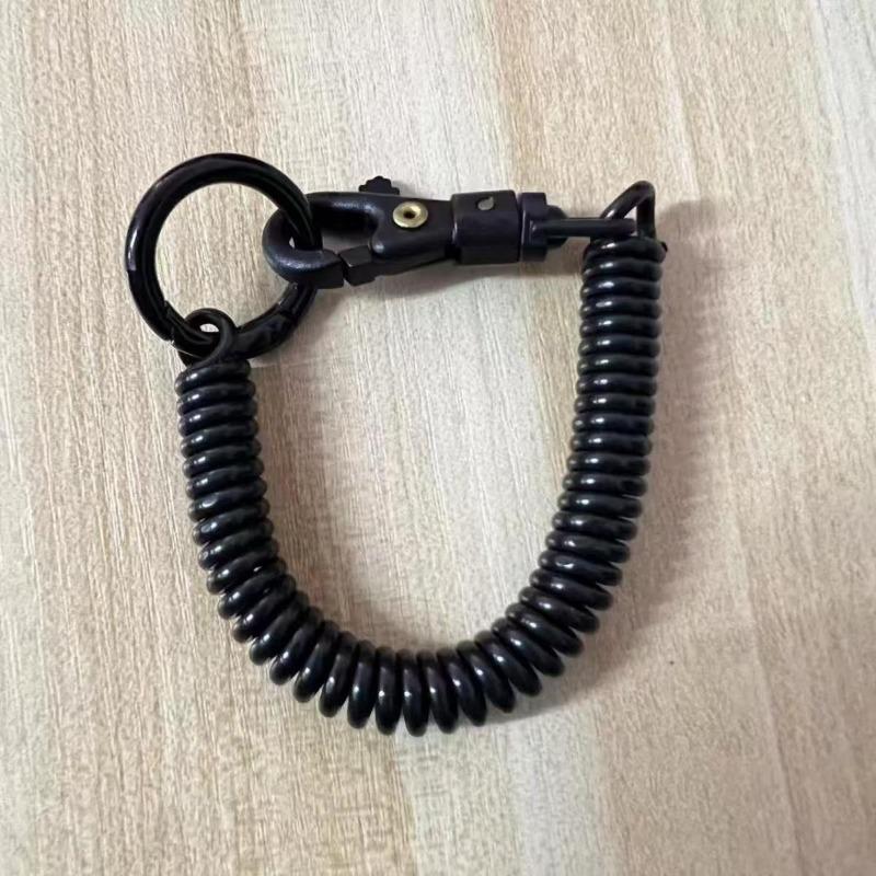 Macaron Color Anti-lost Card Holder Spring Rope Work Card Lanyard Elastic Rope Elderly Student Access Control Card Lanyard