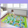 Mapa Rodoviário Infantil Colorido Tapete de Brincar para Crianças Ideal para Diversão com Carros de Corrida no Berçário