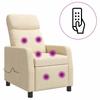 Massage Recliner Cream Fabric
