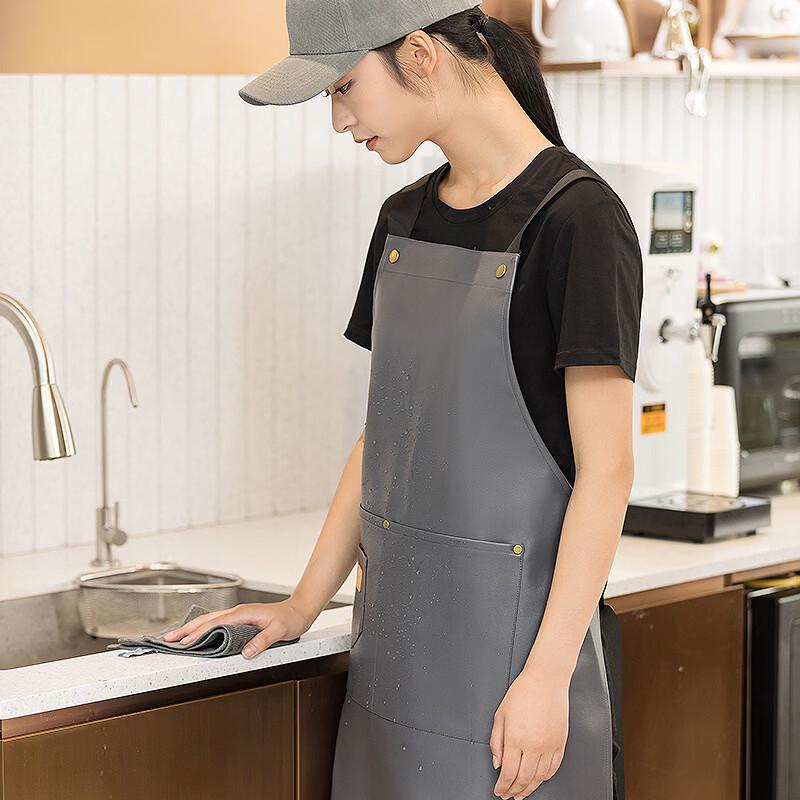 Soft PU Waterproof Halterneck Apron