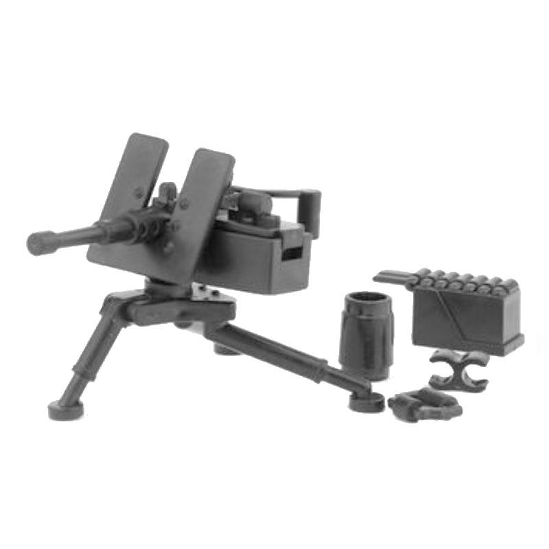 Military WWII Weapons Building Blocks Soldier Figure Toy Gatling M2 Heavy Machine Gun NSV M19 Box Rifle Bullet Chain Mortar K045