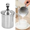 Stainless Steel Manual Milk Frother Double Layer Design Milk Foam Making Tool  Coffee Making