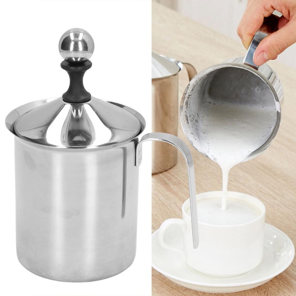 800ML Capacity Manual Milk Frother Stainless Steel Milk Foam Making Tool  Coffee Making