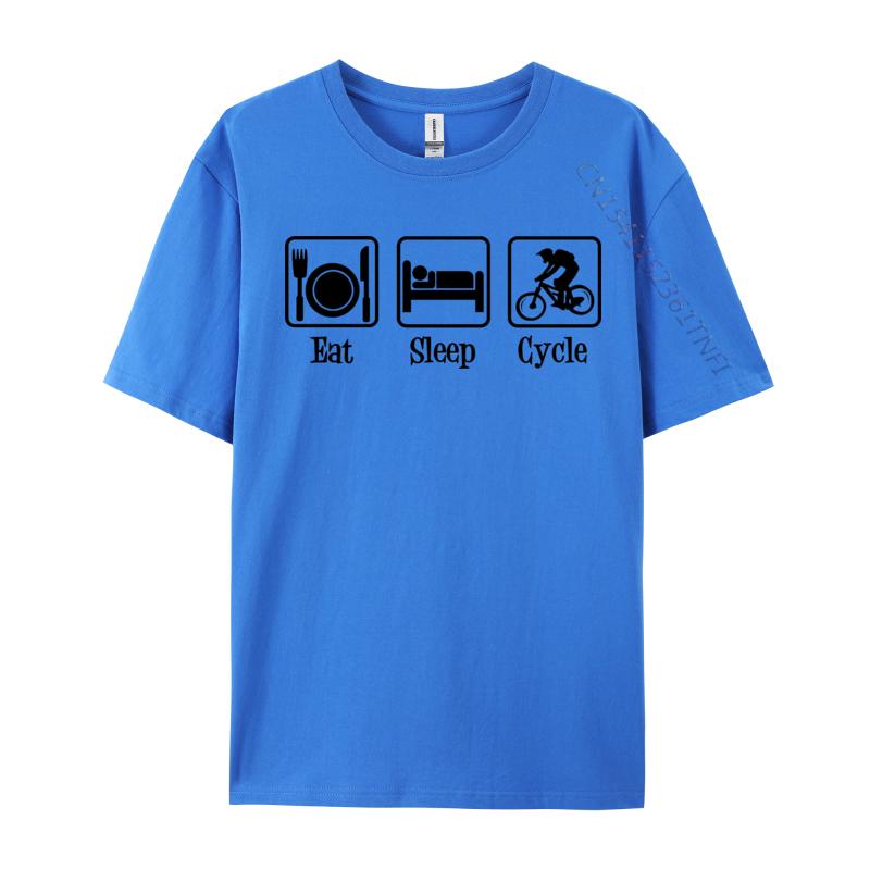 Eat Sleep Cycle Tshirt Design Tops Shirt Cute ONeck Printing 100 Cotton Mens T Shirts Printed Drop Shipping