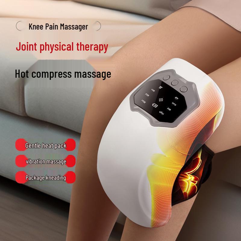 Wireless Heated Knee Massager with Red Light Therapy and Kneading Function
