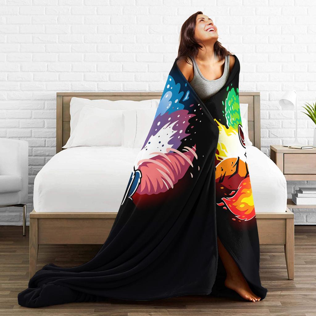 Cute Fox Blanket Quality Warm Cozy Throw Blanket Winter Travel Living Room Novelty Bedspread