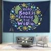 Citazioni Ispiratrici Libri Arazzo da Appendere alla Parete Semplice Cartone Animato Pianta Lettere Stile Bohemien Moderno Decorazione per Stanza Casa