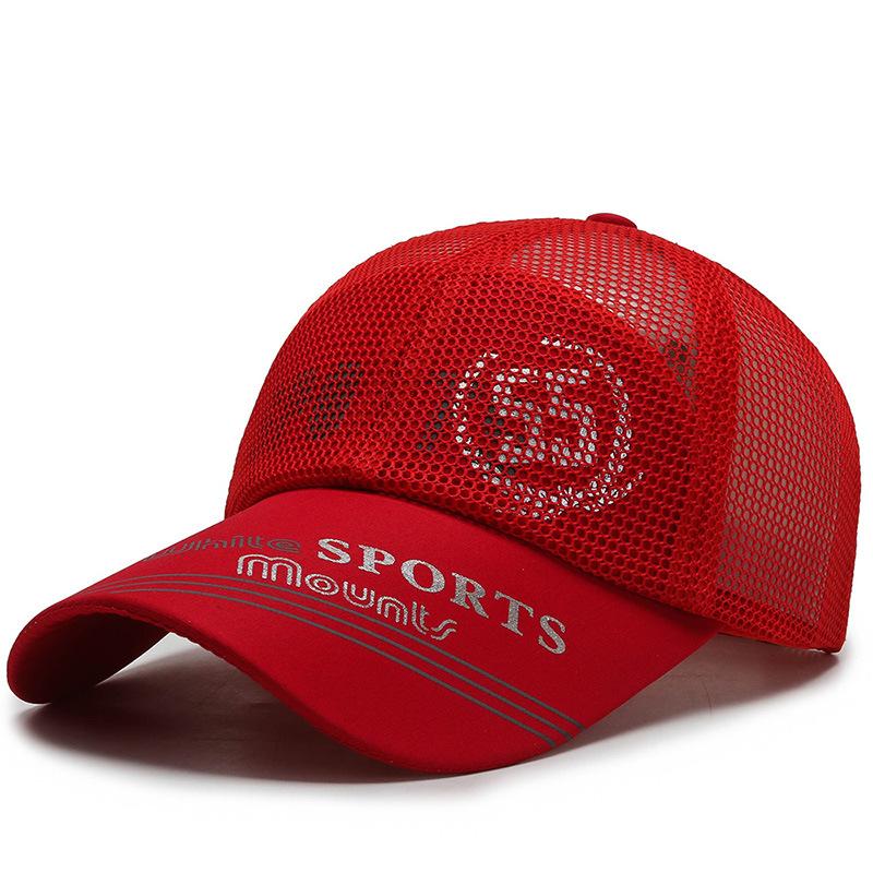 

New Men s Hat Outdoor Versatile Baseball Cap Summer Full Network Sun Hat Breathable Sunscreen Cap Adjustable червоний