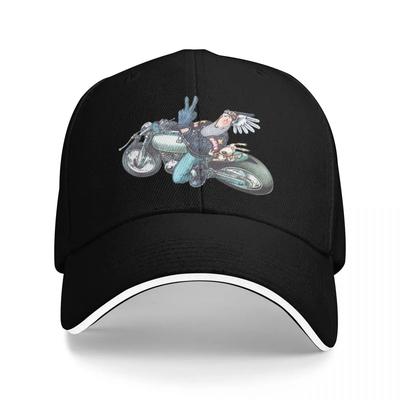 Ogri Classic Comic Biker Baseball Cap Streetwear Fishing Cap Unisex Hats Women's