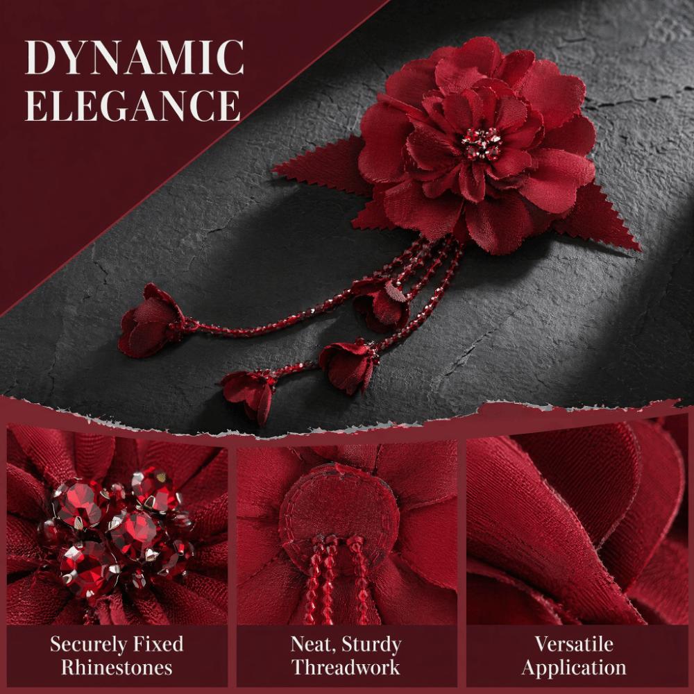 Multi-Layer 3D Petal Tassel Applique Flower DIY Craft Embellishment Hair Accessories