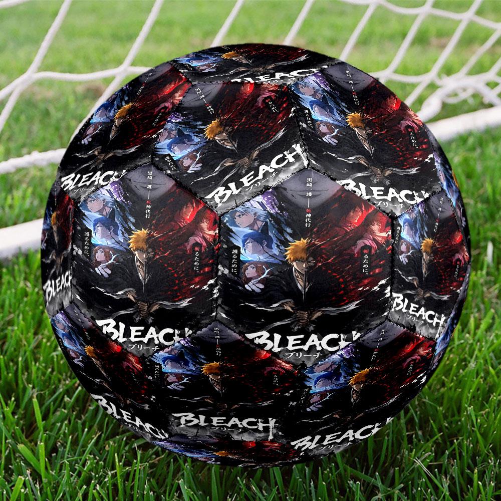 BLEACH Print Size 5 Soccer Ball, Standard Match Football for Sports Game and Team Practice, Ideal Gift for Soccer Fans