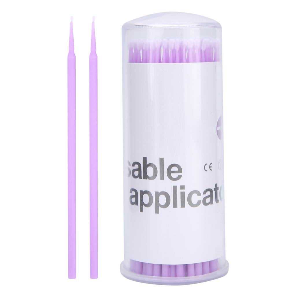 100 Stück Dentalbürste Einweg-Mikroapplikatorbürsten Dental Oral Zahnarztzubehör Lila