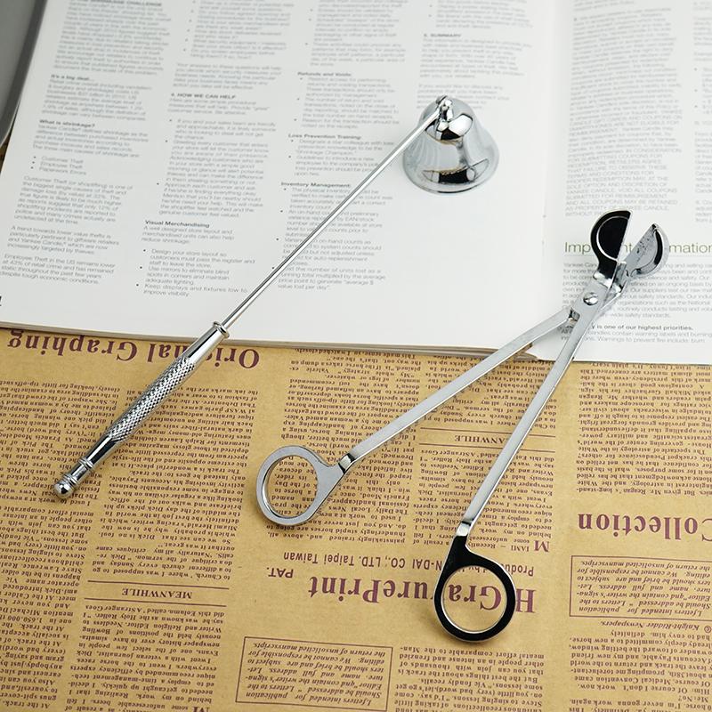 Aroma Candle Tool Kit: Wick Trimmer, Snuffer, Extinguishing Hook, and Tray.