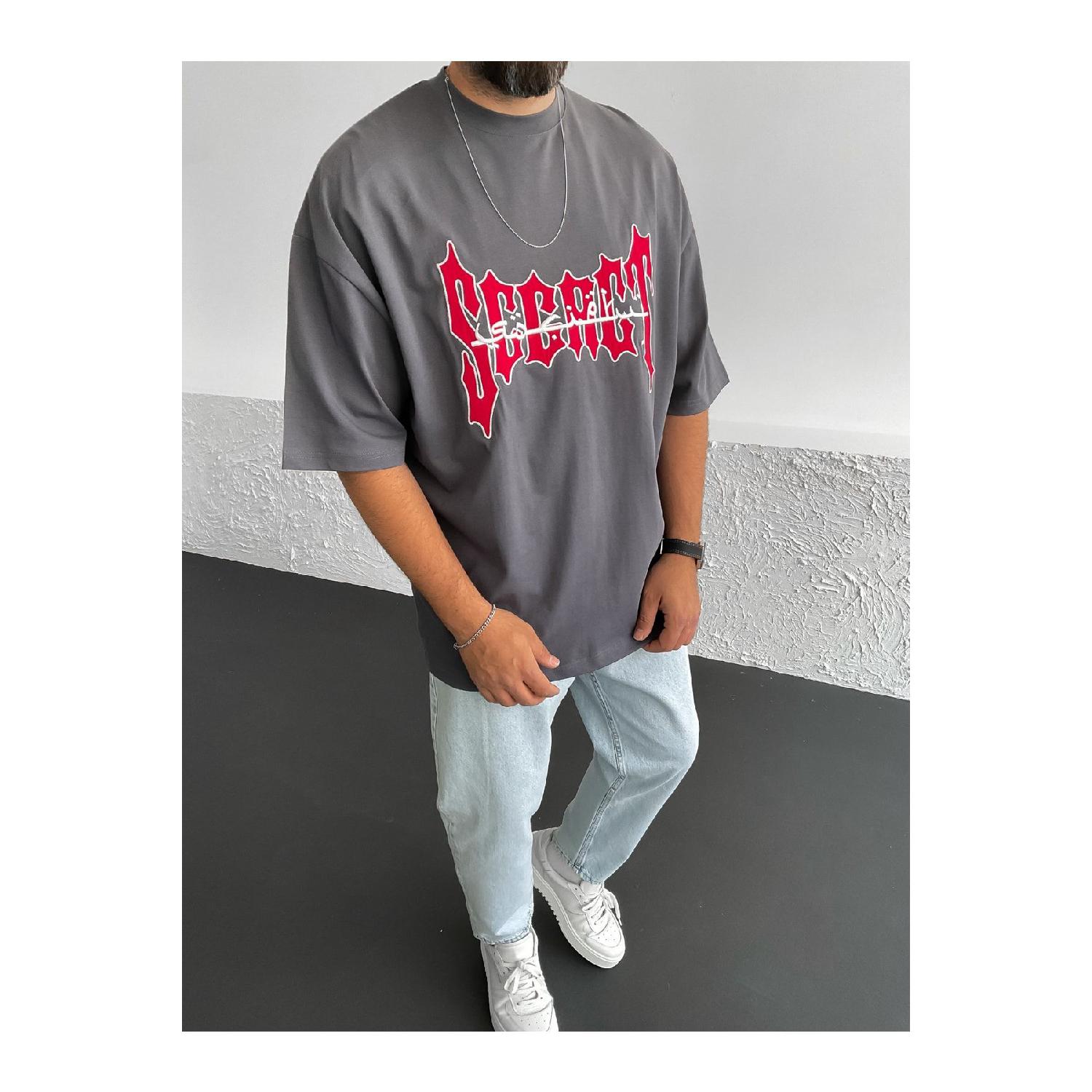 

Футболка оверсайз с вышивкой Smoked Regret PM-069 S grullo