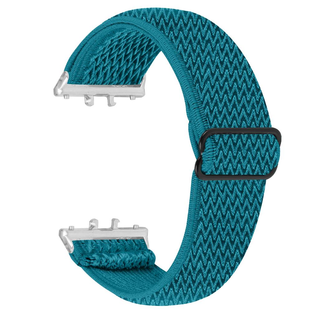 For Honor Watch X5 Watch Band Wave Pattern Nylon Woven Strap with Silver Connector
